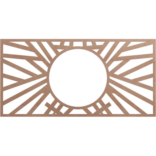 Ekena Millwork Hoover Wood Fretwork Pierced Ceiling Medallion, Wood (Paint Grade), 32"W x 16"H x 11 7/8"ID x 3/8"T CMWP32X16X0375HOMF - main